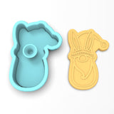 Bunny Gnome Cookie Cutter | Stamp | Stencil #1