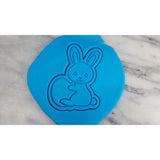Bunny Holding an Egg Cookie Cutter  Stamp & Outline #1