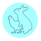 Bunny Humping Chicken Cookie Cutter | Stamp | Stencil #1 Animals & Dinosaurs Cookie Cutter Lady MINI - 2 Inches (5cm) Debosser ONLY 