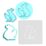 Bunny Humping Chicken Cookie Cutter | Stamp | Stencil #1 Animals & Dinosaurs Cookie Cutter Lady MINI - 2 Inches (5cm) **FULL SET BUNDLE** Cutter + Stamp + Stencil + Debosser **BEST DEAL** 