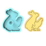 Bunny Humping Chicken Cookie Cutter | Stamp | Stencil #1 Animals & Dinosaurs Cookie Cutter Lady 