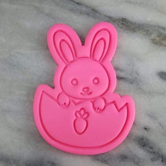 Bunny in an Egg Cookie Cutter  Stamp & Outline #1