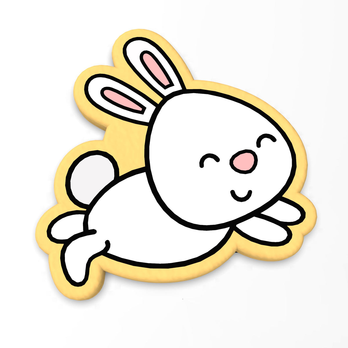 Bunny Jumping Cookie Cutter | Stamp | Stencil #1