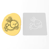 Bunny Jumping Cookie Cutter | Stamp | Stencil #1