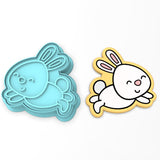 Bunny Jumping Cookie Cutter | Stamp | Stencil #1