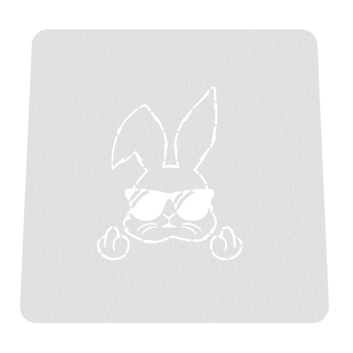 Bunny Middle Fingers Cookie Cutter | Stamp | Stencil #1 Animals & Dinosaurs Cookie Cutter Lady MINI - 2 Inches (5cm) Stencil ONLY 