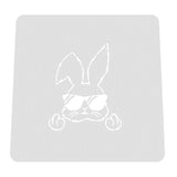 Bunny Middle Fingers Cookie Cutter | Stamp | Stencil #1 Animals & Dinosaurs Cookie Cutter Lady MINI - 2 Inches (5cm) Stencil ONLY 