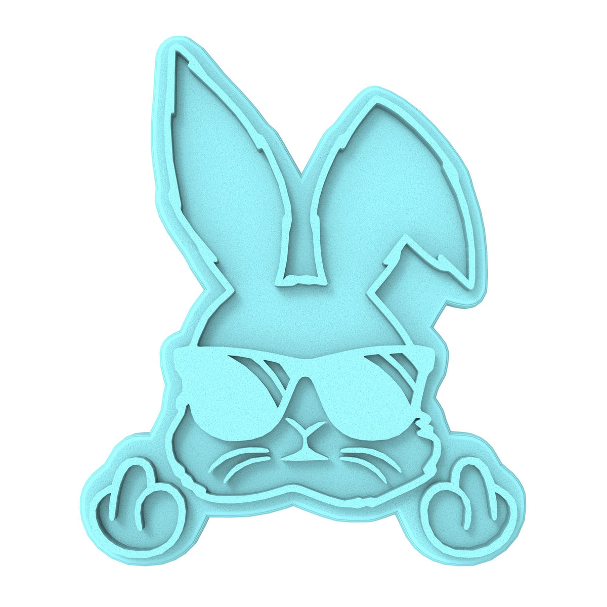Bunny Middle Fingers Cookie Cutter | Stamp | Stencil #1 Animals & Dinosaurs Cookie Cutter Lady MINI - 2 Inches (5cm) Stamp ONLY 