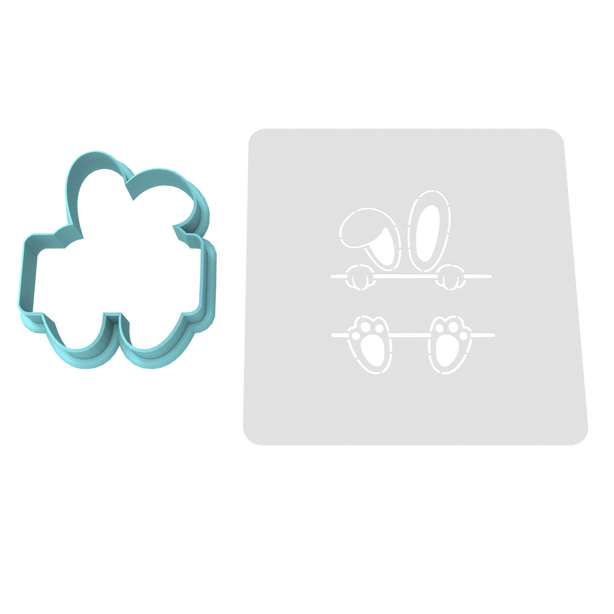 Bunny Name Plaque Cookie Cutter | Stamp | Stencil #1