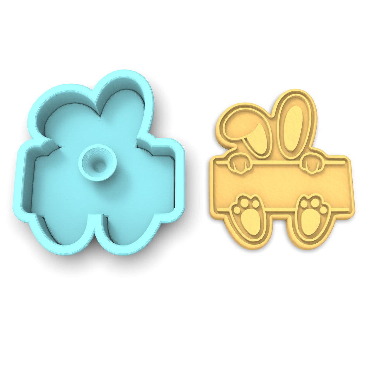 Bunny Name Plaque Cookie Cutter | Stamp | Stencil #1