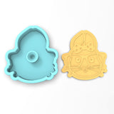 Bunny with Bow and Glasses Cookie Cutter | Stamp | Stencil #1