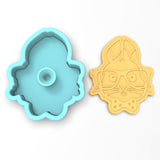 Bunny with Glasses and Bowtie Cookie Cutter | Stamp | Stencil #1
