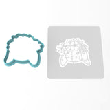 Bunny with Headpiece Cookie Cutter | Stamp | Stencil #1