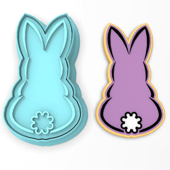 Bunny with Tail Cookie Cutter | Stamp | Stencil #1