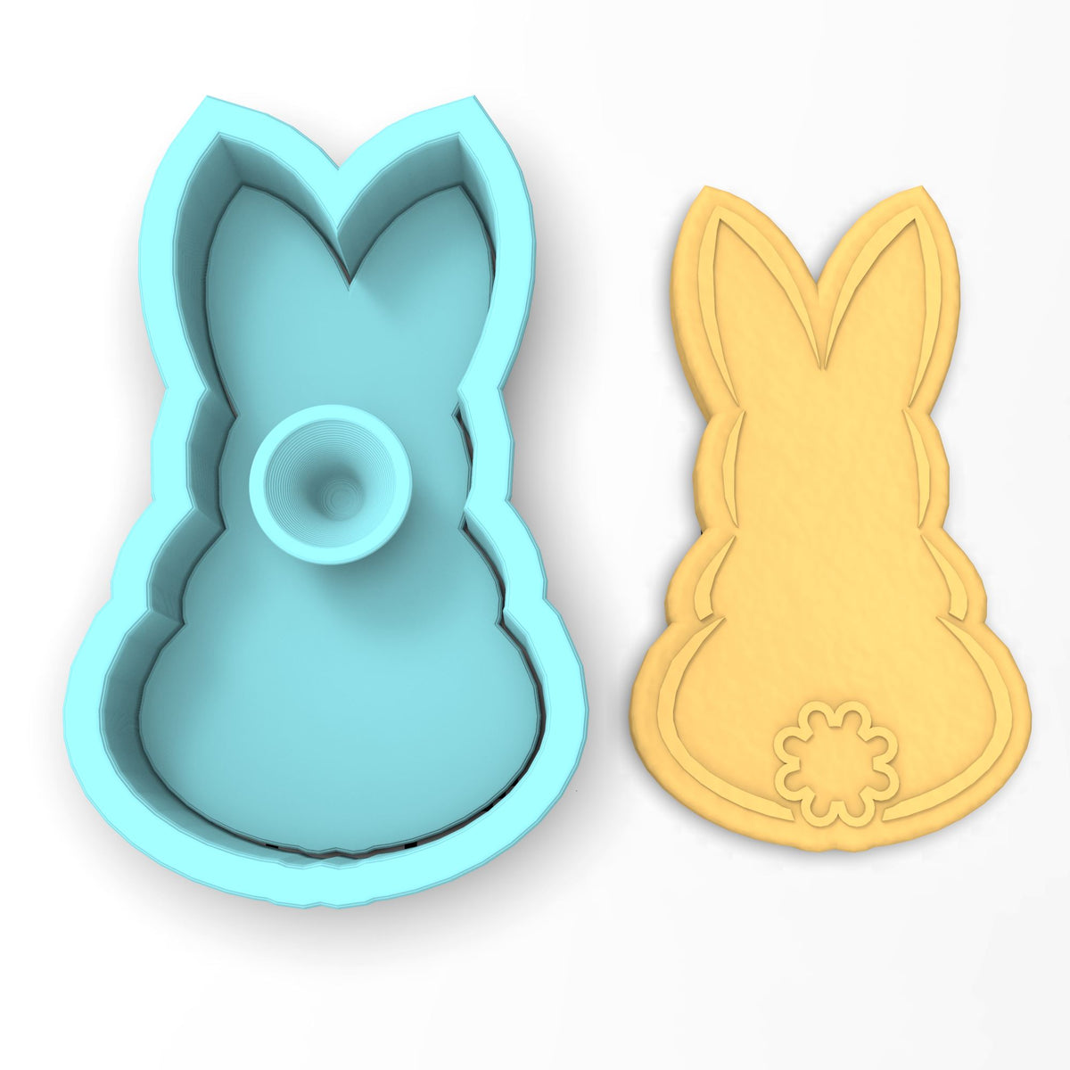 Bunny with Tail Cookie Cutter | Stamp | Stencil #1