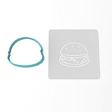 Burger Cookie Cutter | Stamp | Stencil #1