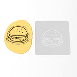 Burger Cookie Cutter | Stamp | Stencil #1