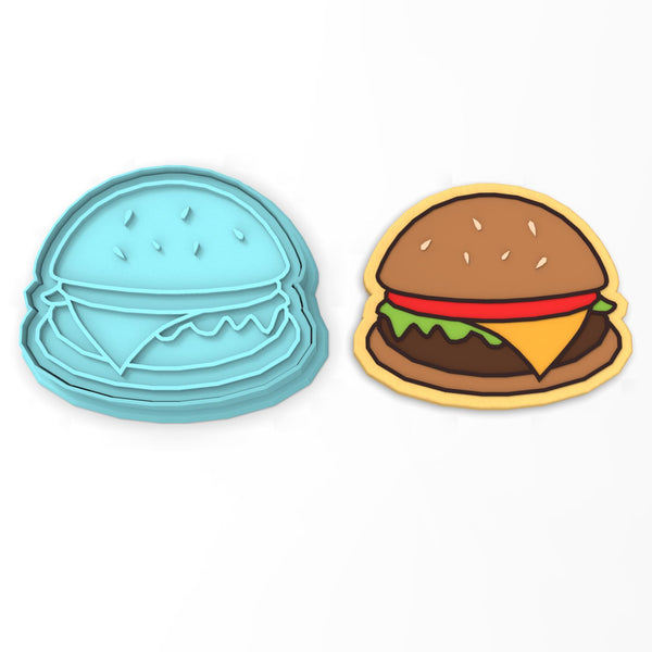 Burger Cookie Cutter | Stamp | Stencil #1