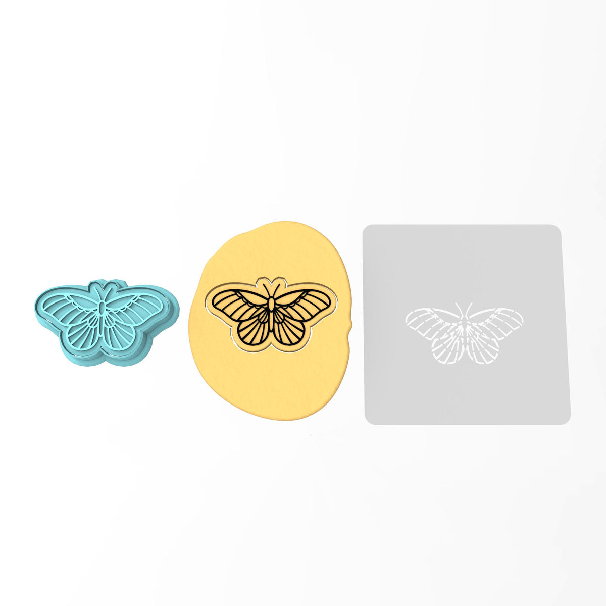 Butterfly Cookie Cutter | Stamp | Stencil #1