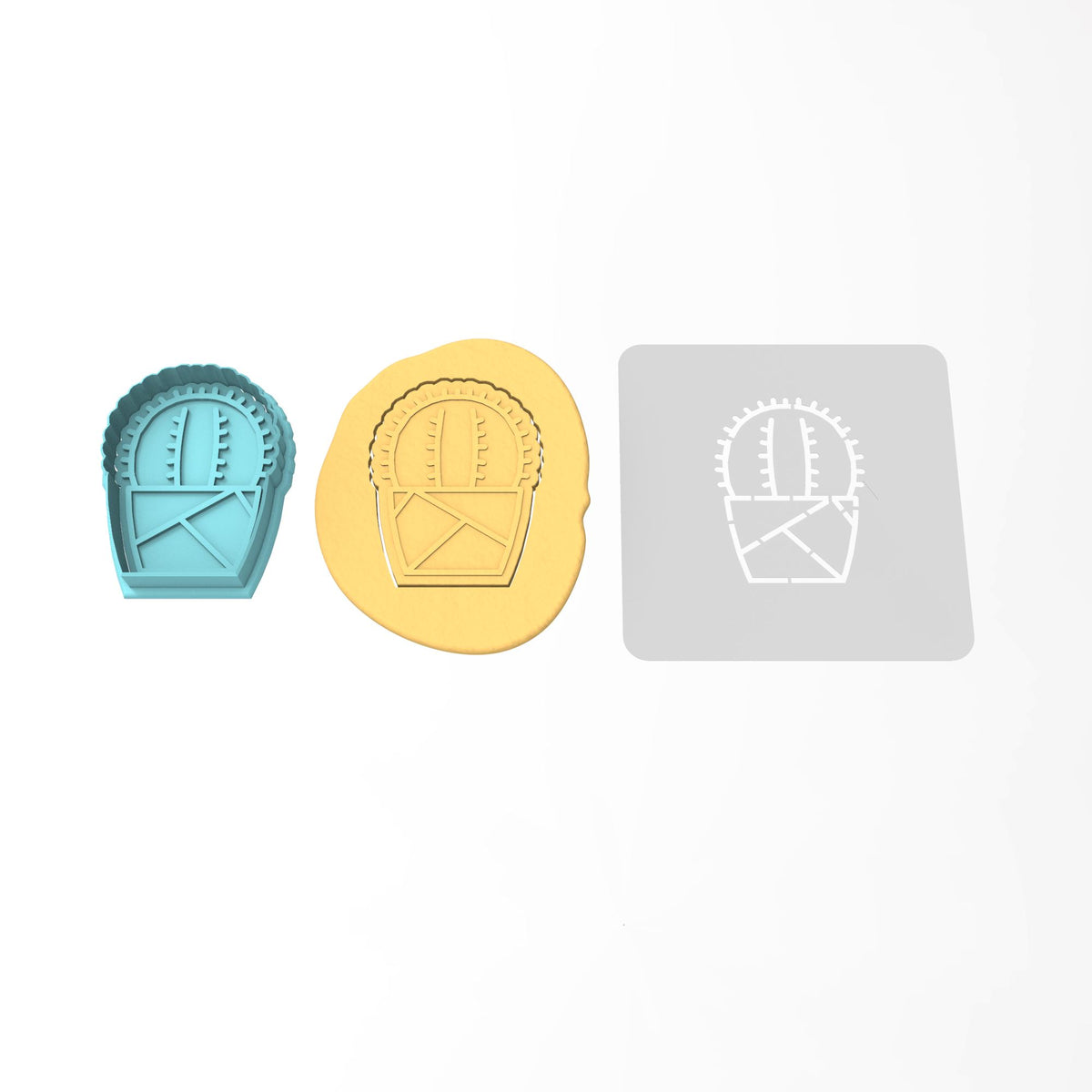 Cactus Cookie Cutter | Stamp | Stencil #1