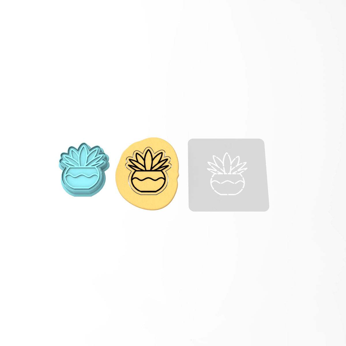 Cactus Cookie Cutter | Stamp | Stencil #2