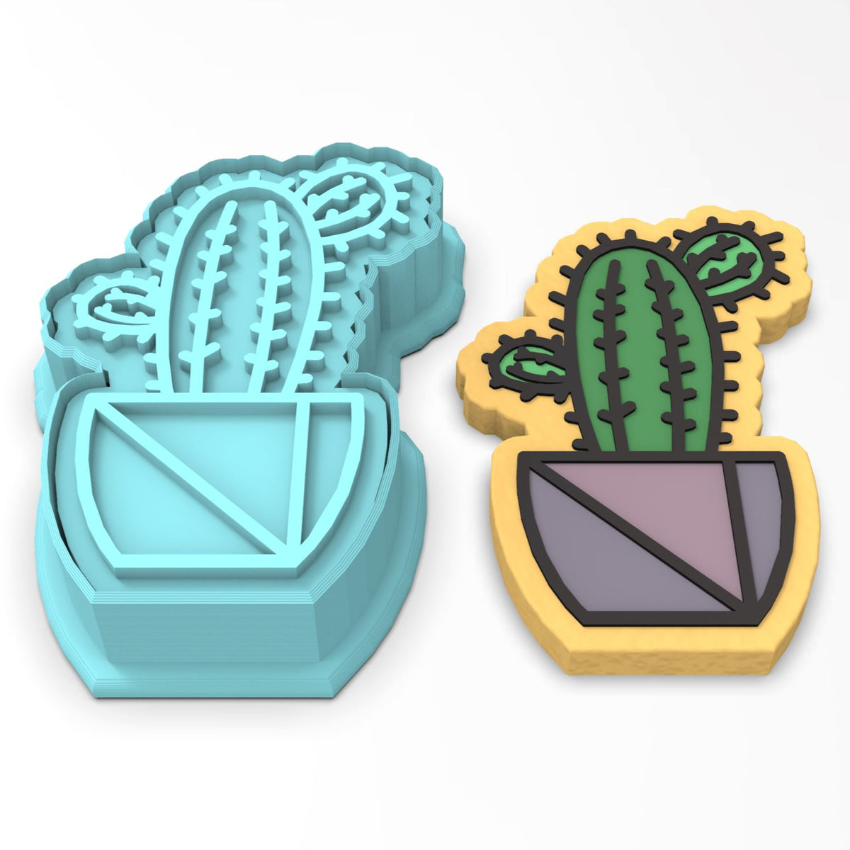 Cactus Cookie Cutter | Stamp | Stencil #3