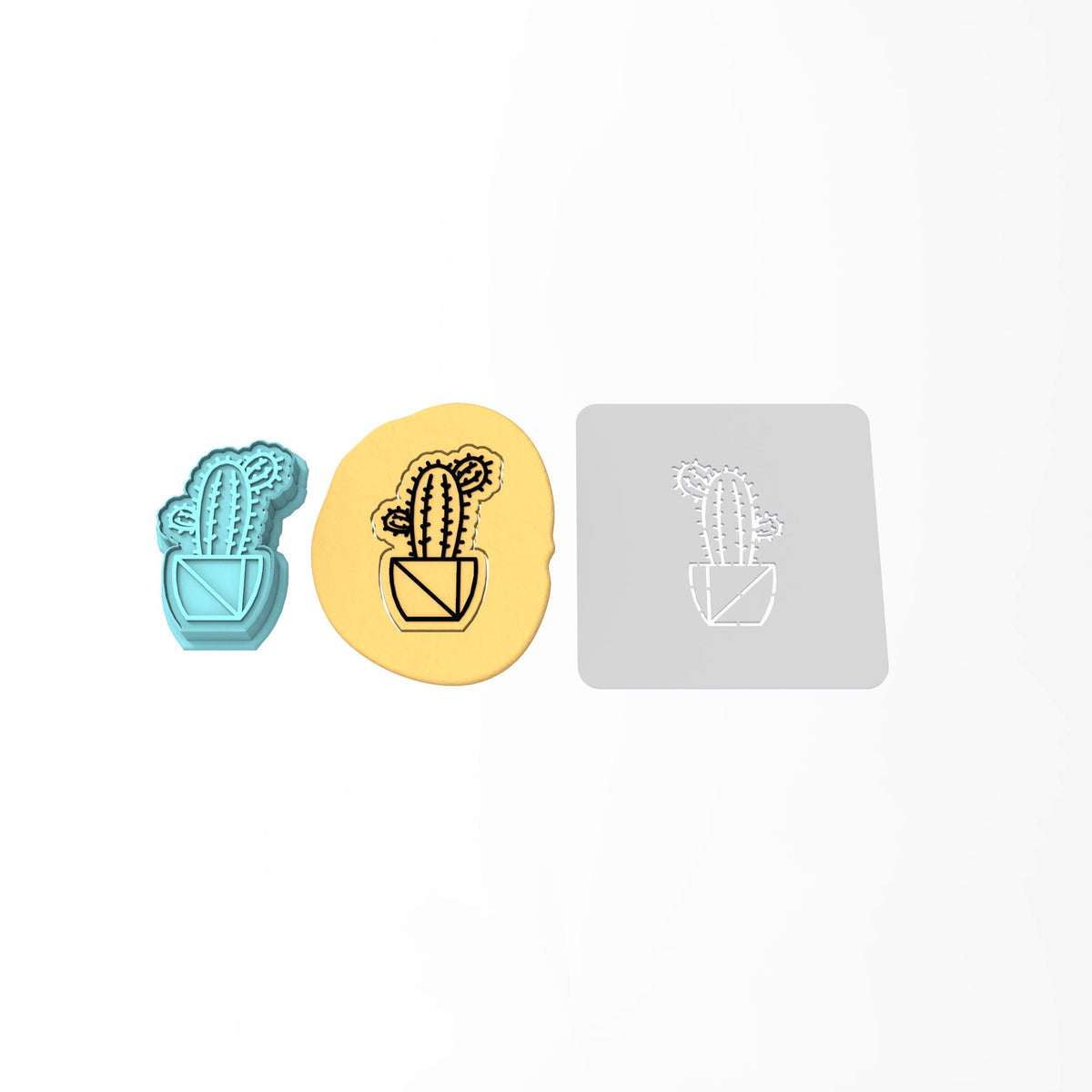 Cactus Cookie Cutter | Stamp | Stencil #3