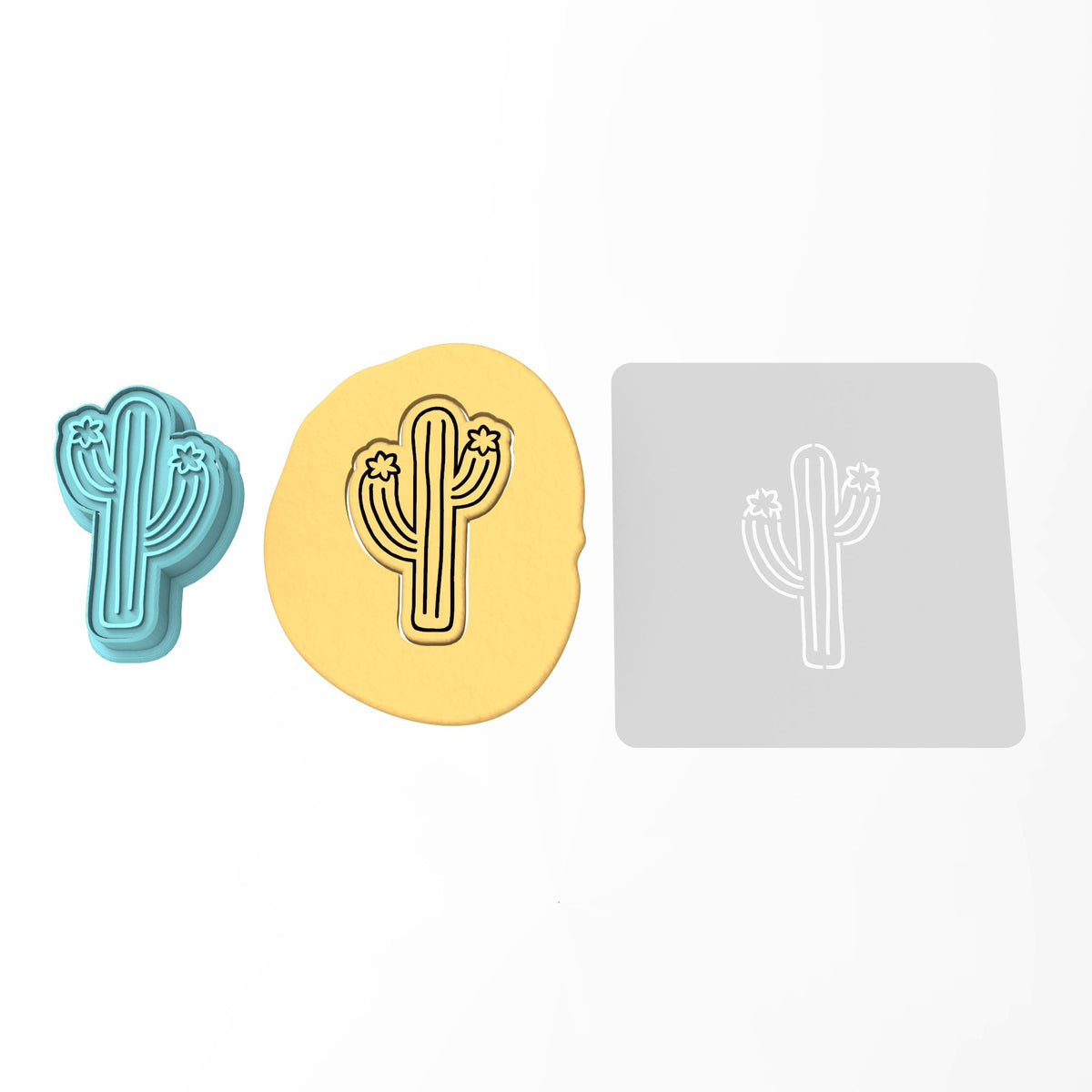 Cactus Cookie Cutter | Stamp | Stencil #4