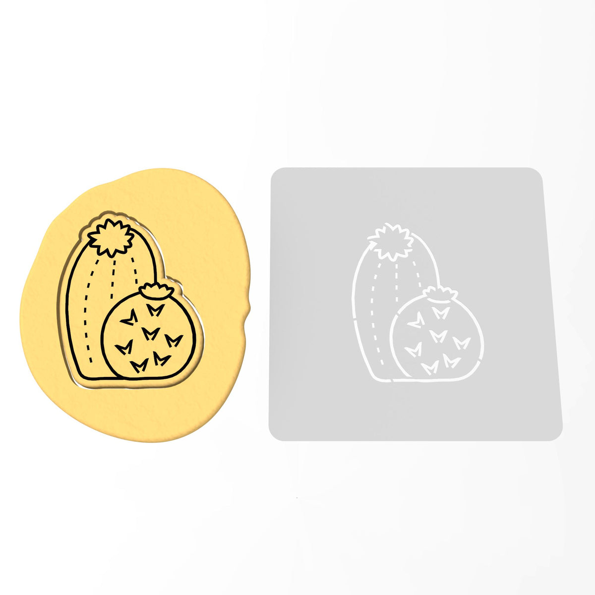 Cactus Cookie Cutter | Stamp | Stencil #5