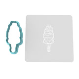 Cake Girl Cookie Cutter | Stamp | Stencil #1