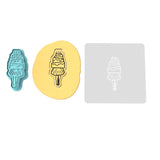 Cake Girl Cookie Cutter | Stamp | Stencil #1