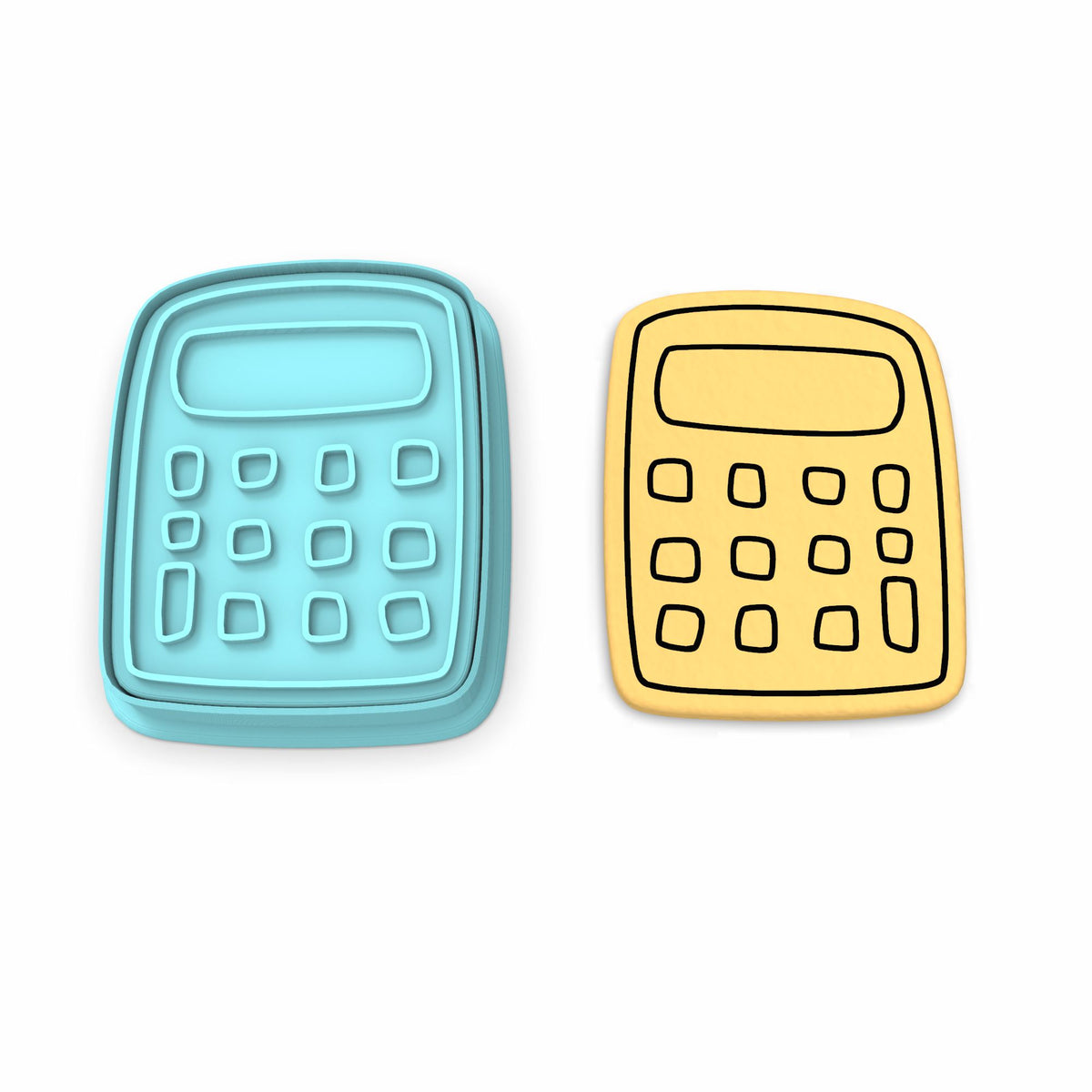 Calculator Cookie Cutter | Stamp | Stencil #1