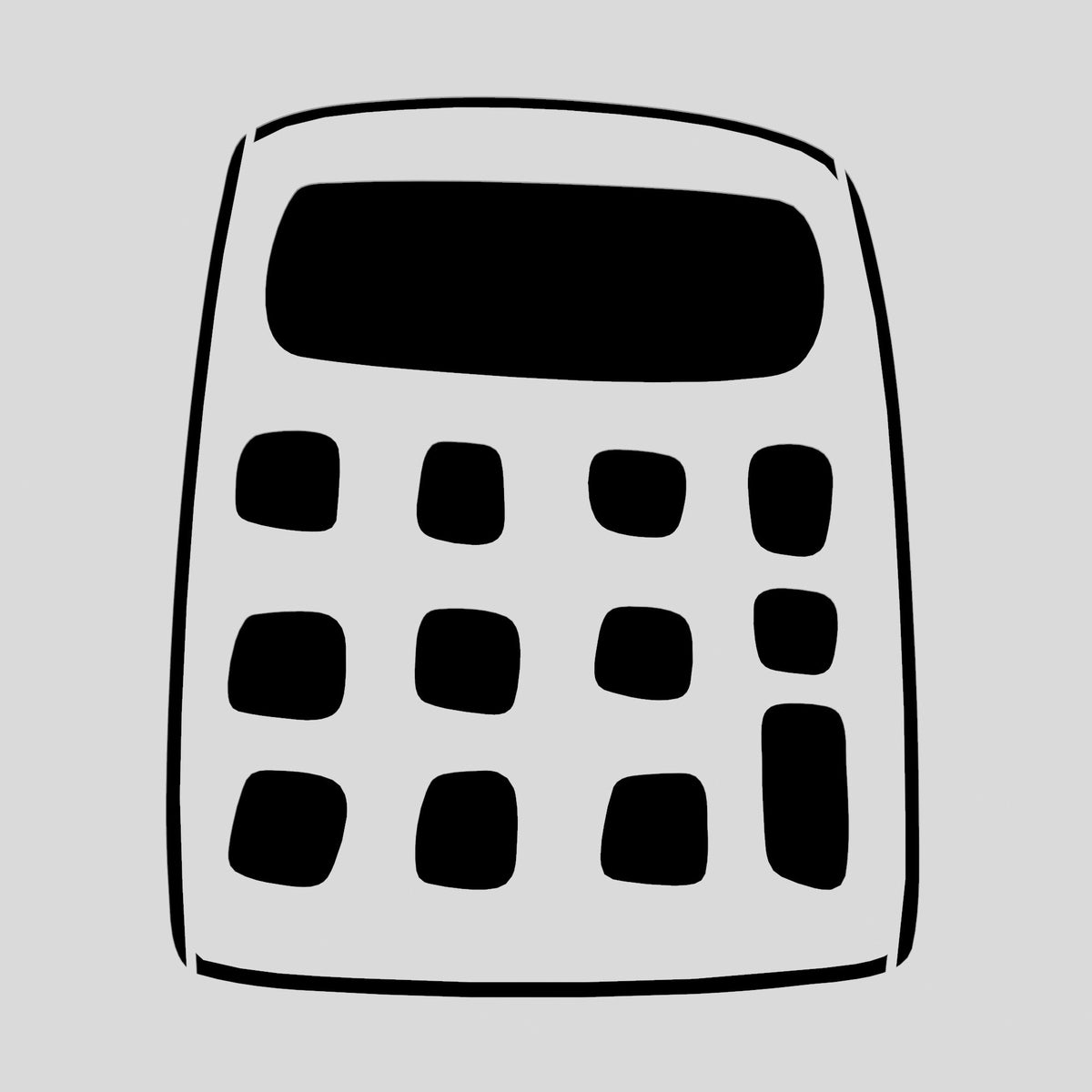 Calculator Cookie Cutter | Stamp | Stencil #1