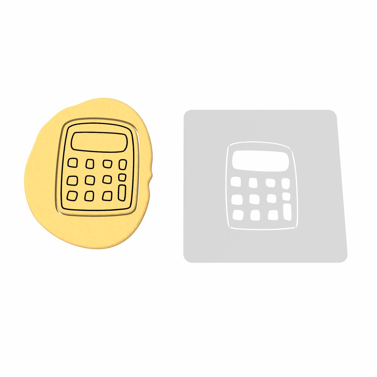 Calculator Cookie Cutter | Stamp | Stencil #1