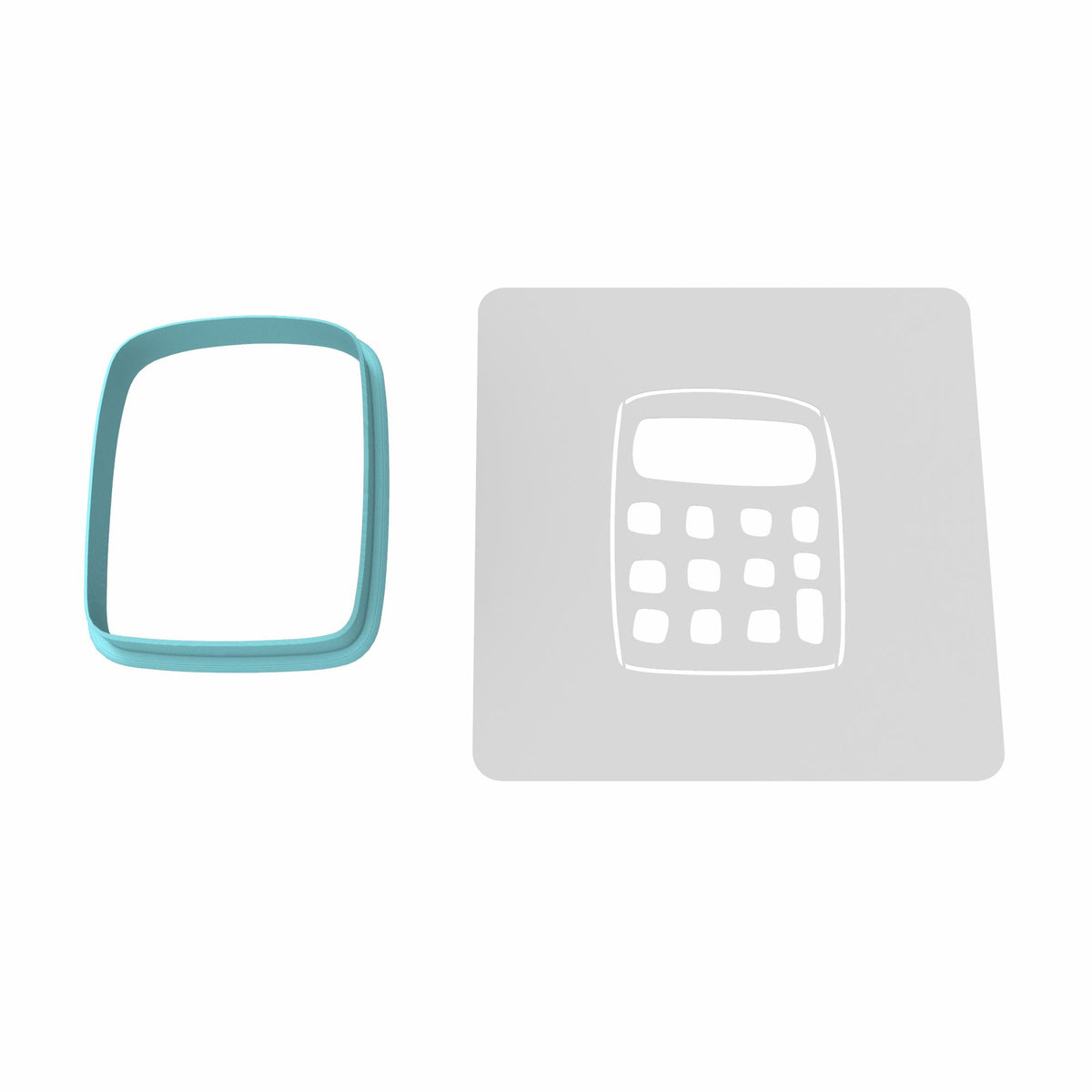 Calculator Cookie Cutter | Stamp | Stencil #1