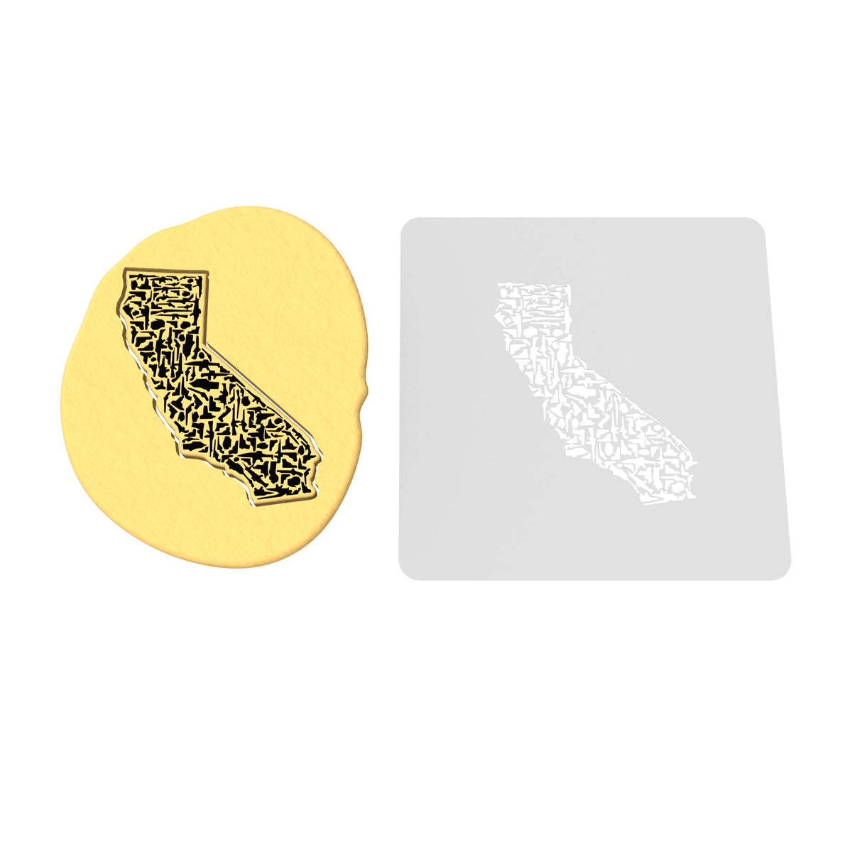 California Guns Cookie Cutter | Stamp | Stencil #1 Boys/ Army / Outdoorsman Cookie Cutter Lady 2 Inch Small Cupcake Stamp Only Yes