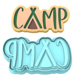 Camp Cookie Cutter | Stamp | Stencil #1 Boys/ Army / Outdoorsman Cookie Cutter Lady 2 Inch Small Cupcake Cutter + Stamp No
