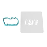 Camp Cookie Cutter | Stamp | Stencil #1 Boys/ Army / Outdoorsman Cookie Cutter Lady 2 Inch Small Cupcake Cutter Only Yes