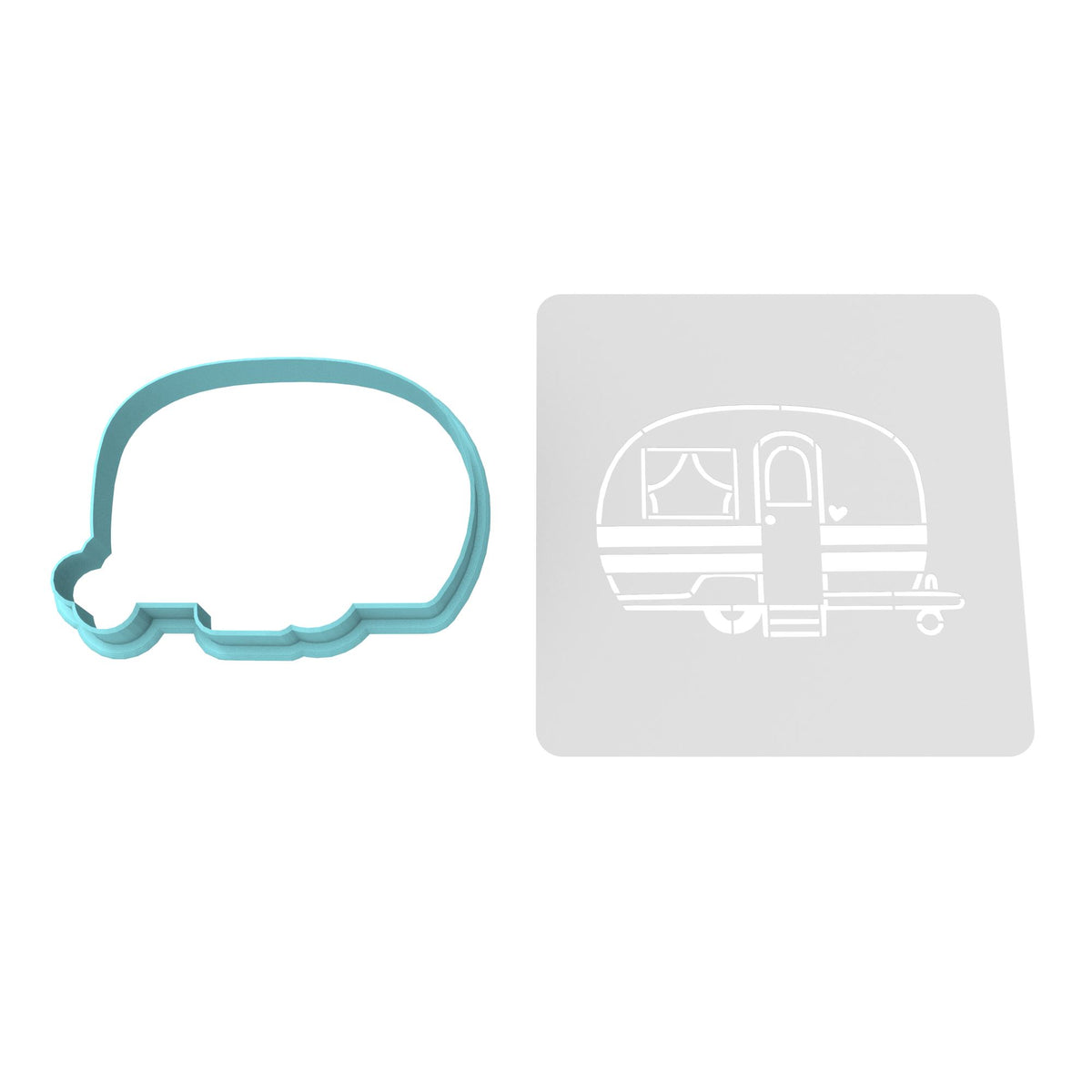 Camper Cookie Cutter | Stamp | Stencil #2 Boys/ Army / Outdoorsman Cookie Cutter Lady 2 Inch Small Cupcake Cutter Only Yes