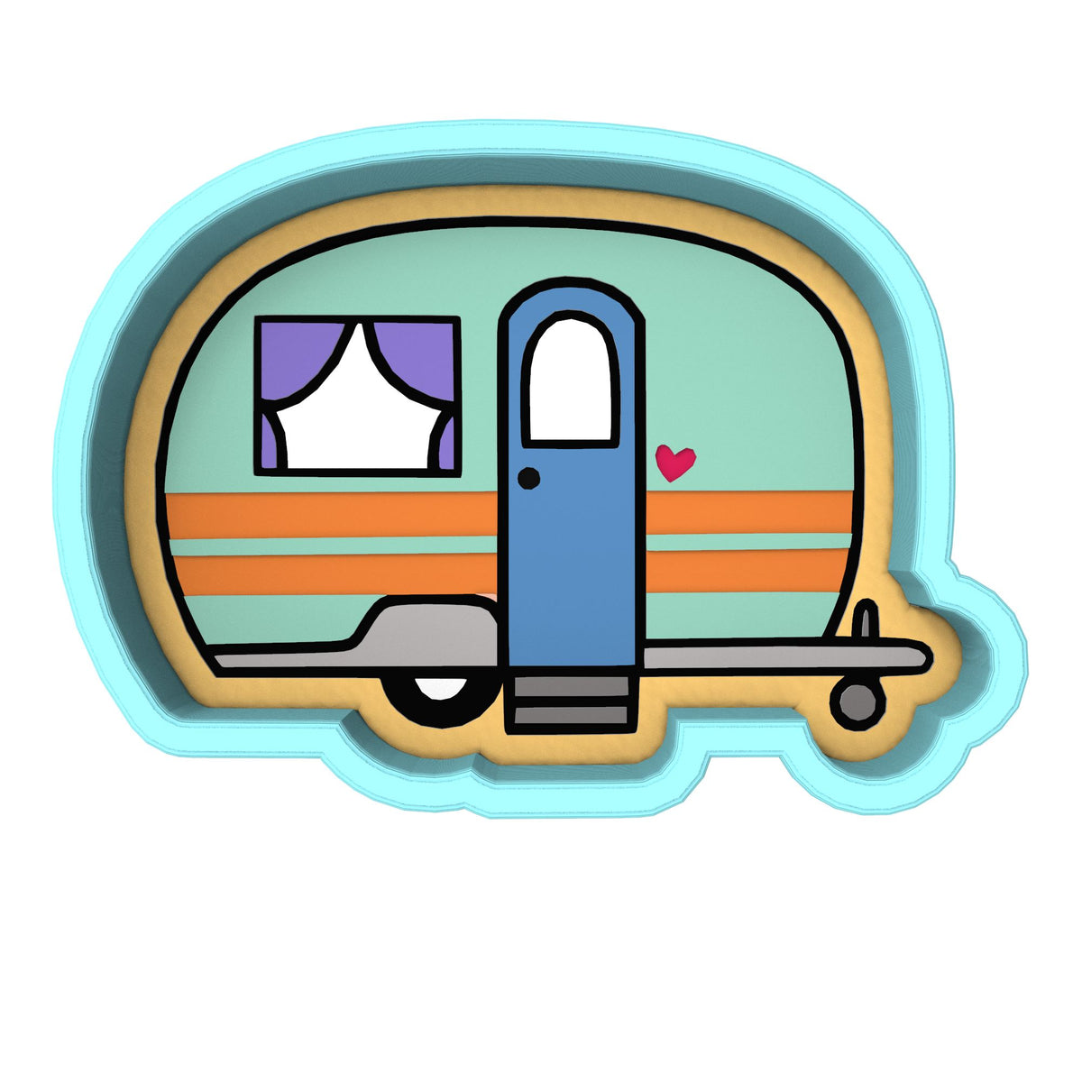 Camper Cookie Cutter | Stamp | Stencil #2 Boys/ Army / Outdoorsman Cookie Cutter Lady 