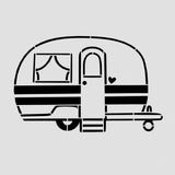 Camper Cookie Cutter | Stamp | Stencil #2 Boys/ Army / Outdoorsman Cookie Cutter Lady 2 Inch Small Cupcake Stencil Only No