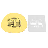 Camper Cookie Cutter | Stamp | Stencil #2 Boys/ Army / Outdoorsman Cookie Cutter Lady 2 Inch Small Cupcake Stamp Only Yes