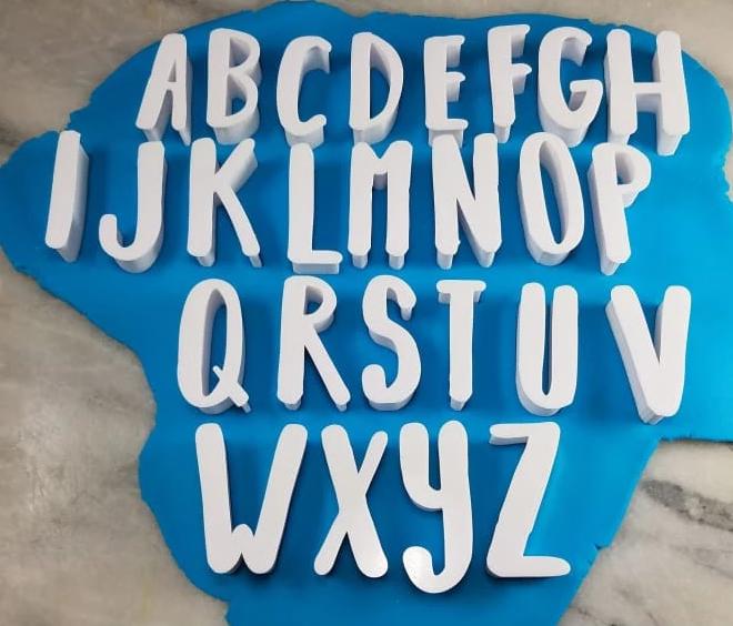 Camper Font Letter Cookie Stamps Set - Letters/ Numbers/ Shapes