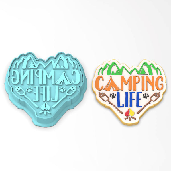 Camping Life Cookie Cutter | Stamp | Stencil #1