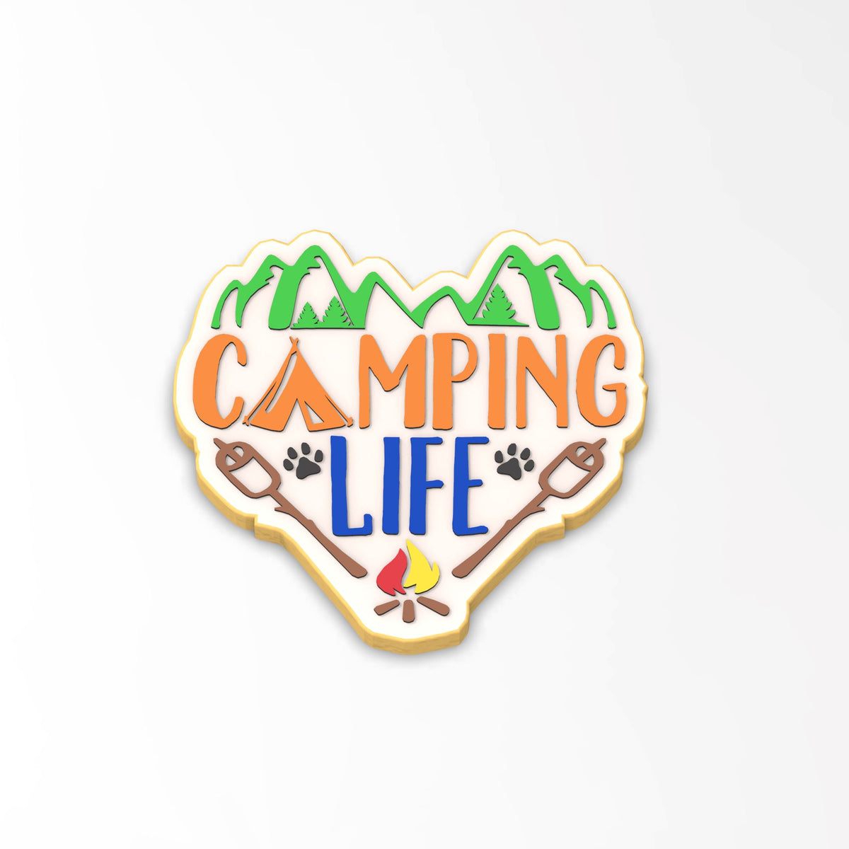 Camping Life Cookie Cutter | Stamp | Stencil #1
