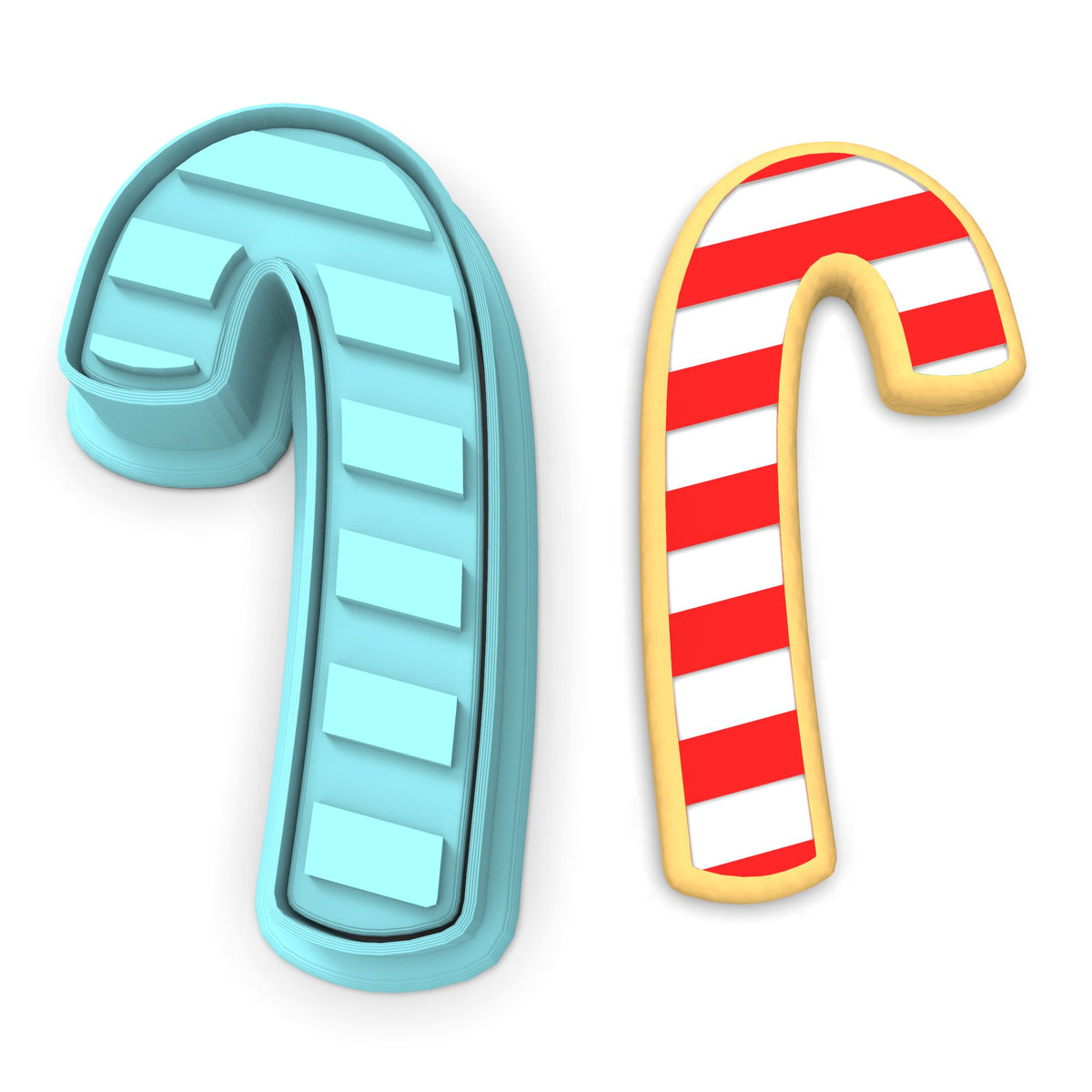 Candy Cane Cookie Cutter | Stamp | Stencil #1