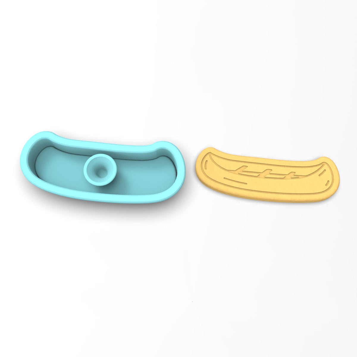 Canoe Cookie Cutter | Stamp | Stencil #1