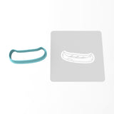 Canoe Cookie Cutter | Stamp | Stencil #1
