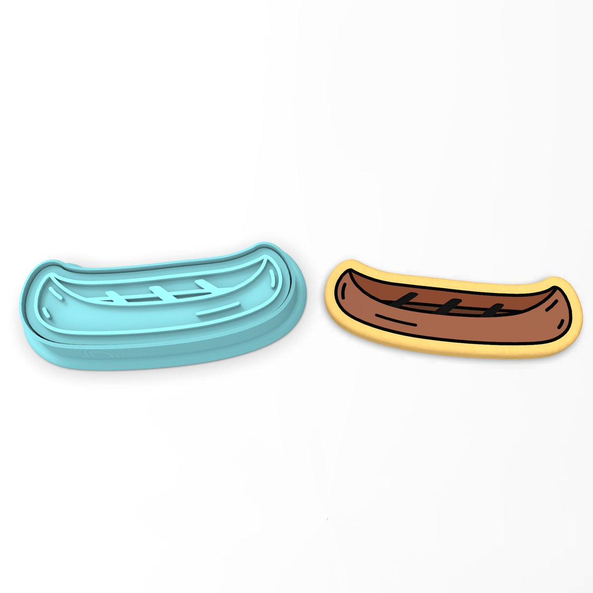 Canoe Cookie Cutter | Stamp | Stencil #1