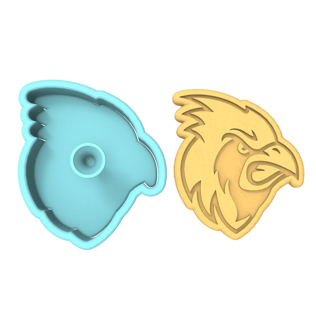 Cardinal Head Cookie Cutter | Stamp | Stencil #2 Animals & Dinosaurs Cookie Cutter Lady 